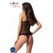 Комплект білизни Passion MELISSA SET S/M, black, ліф-сорочка зі шнурівкою і трусики EL15905 фото 2