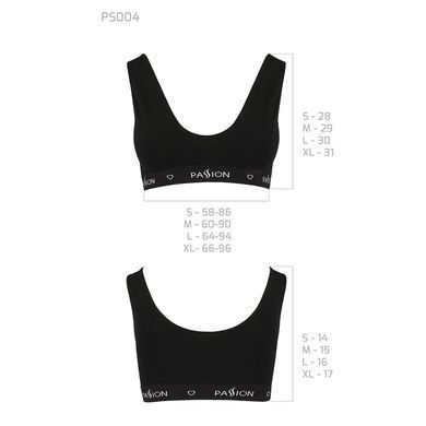 Спортивний топ з широкою гумкою Passion PS004 TOP L, black SO4219 фото