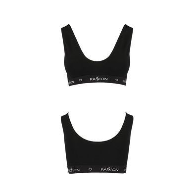 Спортивний топ з широкою гумкою Passion PS004 TOP L, black SO4219 фото