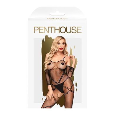 Бодістокінг з контрастним візерунком Penthouse - Under Arrest Black S/L SO4387 фото