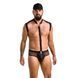 Комплект еротичної чоловічої білизни Passion 038 SET JOHN L/XL Black, боді, кепка SO7585 фото 1