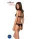 Комплект: бра, трусики з ажурним декором та відкритим кроком Passion URSULA SET XXL/XXXL, black SO5843 фото 2