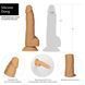 Фалоімітатор ADDICTION Dual Density Silicone Dildo Caramel 8&Prime;, присоска, діаметр 4,3 см, віброкуля в SO8243 фото 7