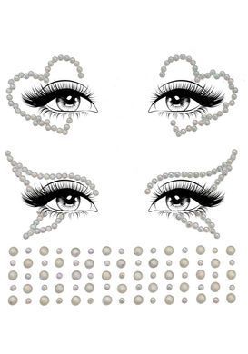Набір страз-прикрас для тіла Leg Avenue Ayla face jewel sticker, наліпки, світяться у темряві SO9176 фото