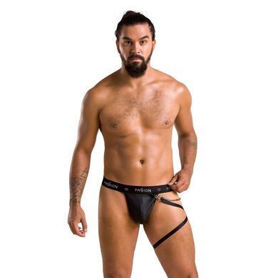 Чоловічі трусики танга з підв&rsquo;язкою Passion 058 THONG BILL L/XL Black SO7636 фото