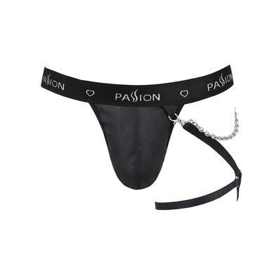 Чоловічі трусики танга з підв&rsquo;язкою Passion 058 THONG BILL L/XL Black SO7636 фото