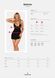 (SALE) Сорочка Obsessive Selinne chemise & thong XS/S Black, стрінги, подвійні бретелі SO8670 фото 5
