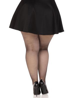 Колготки Leg Avenue Spandex micro net tights, 1X/2X, чорні, у дрібну сітку, середня посадка SX1050 фото