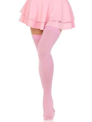 Щільні непрозорі панчохи Leg Avenue Opaque Nylon Thigh Highs Pink, One Size SX1711 фото