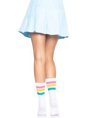 Шкарпетки жіночі в смужку Leg Avenue Pride crew socks Pansexual, 37&ndash;43 розмір SO8585 фото