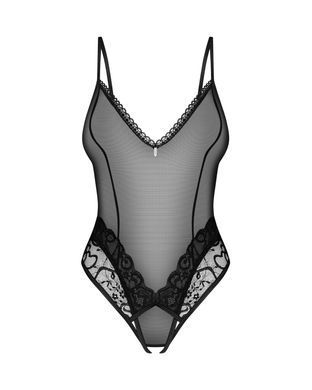 Тедді з доступом Obsessive Blomentis crotchless teddy, XS/S, прозоре, відкрита спина, низ-стрінги SX1026 фото