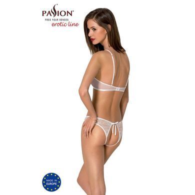 Комплект із бра, трусиків з ажурним декором та відкритим кроком Passion URSULA SET S/M, white SO5845 фото