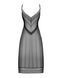 Напівпрозора довга сорочка Obsessive Estiqua chemise XL/2XL, чорний, асиметричний крій SO7264 фото 6
