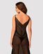 Напівпрозора довга сорочка Obsessive Estiqua chemise XL/2XL, чорний, асиметричний крій SO7264 фото 2
