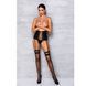Пояс-корсет з екошкіри Passion CELINE SET XXL/XXXL, black шнурівка, знімні пажі для панчіх, стрінги SO6411 фото 3