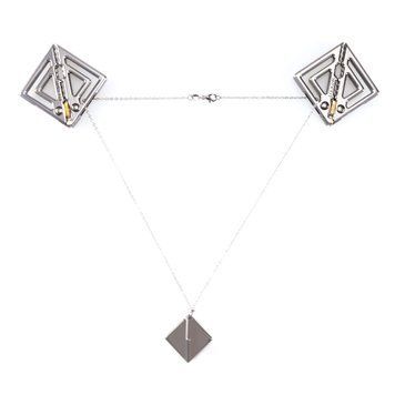 Затискачі для сосків з легкої підвіскою LOCKINK Adjustable Nipple Clamps with Light&nbsp;Pendant - Grey SX0849 фото