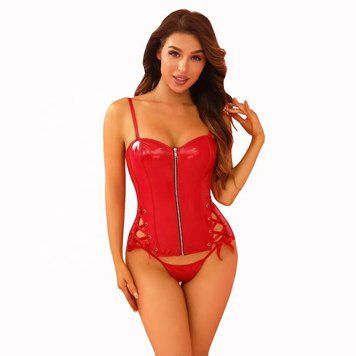 Корсет JSY &laquo;Соковита Карен&raquo; з мокрим ефектом One Size, корсет, трусики SX0405 фото