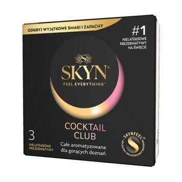Презервативи SKYN Cocktail Club 3 шт, смаки Pina Colada, Cherry Sunrise та Passion Daiquiri SX2544 фото
