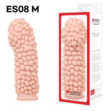 Насадка на член Kokos Extreme Sleeve ES.08 розмір M, потовщувальна, стимулюючий рельєф SO1818 фото