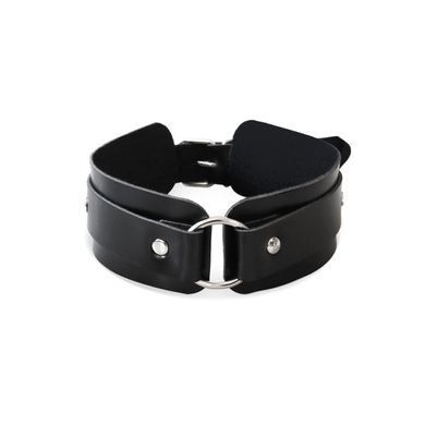 БДСМ-нашийник з кільцем Art of Sex - Martina Collar with ring, натуральна шкіра, колір чорний SX0517 фото