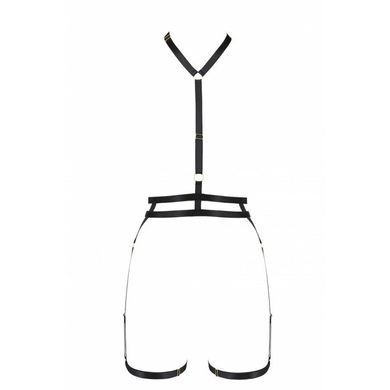 Портупея-стрепи з подвійним ремінцем Passion Exclusive DENIRA XXL/XXXL, black SO2522 фото