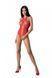 Бодістокінг з імітацією корсетної шнурівки Passion BS094 One Size, red, квітковий візерунок, з досту SO8924 фото 1