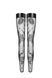 Панчохи без миска Noir Handmade F243 Tulle stockings with patterned flock embroidery, M SX0156 фото 4