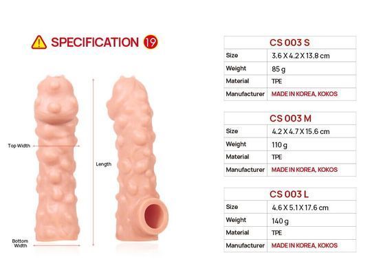 Насадка на член Kokos Cock Sleeve CS 003 M SX1455 фото