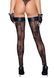 Панчохи без миска Noir Handmade F243 Tulle stockings with patterned flock embroidery, M SX0156 фото 2