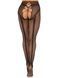 Стрип-колготки Leg Avenue Crotchless Net Tights with Heart Backseam, One Size, чорні, з доступом SX1051 фото 3