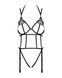 Боді зі стреп із доступом Obsessive Badossa crotchless teddy S/M, чорний SO7215 фото 5